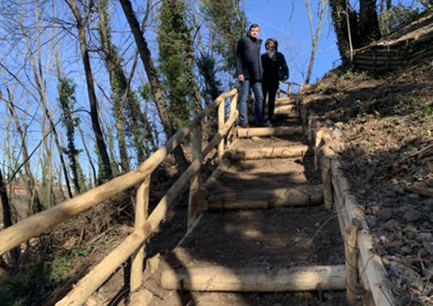 Il nuovo percorso dalla chiesa di San Vitale al fondovalle