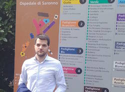 nicolò invidia in visita all'ospedale di Saronno