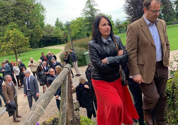 Al vernissage per la mostra di Guttuso