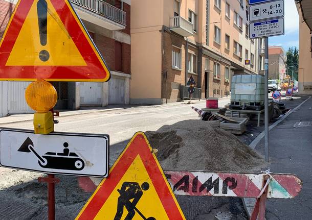 Cantieri stradali in via Leonardo da Vinci