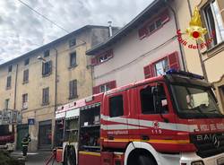 Incendio in via Mazzini a Malnate