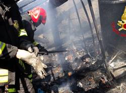 Incendio in via Mazzini a Malnate