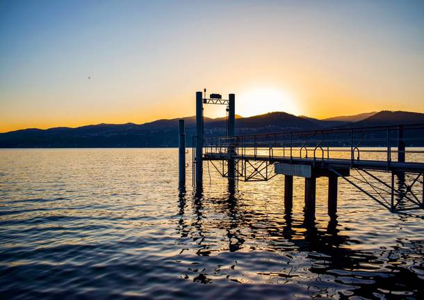 Tramonto lungo lago di Ispra