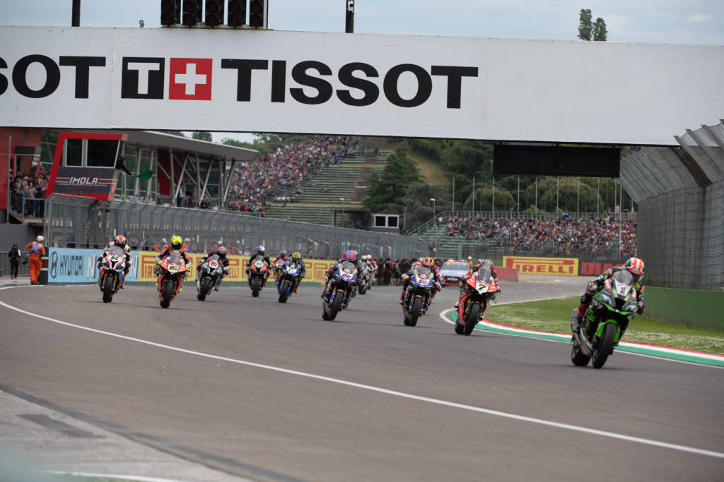 Superbike a Imola - Le moto in pista