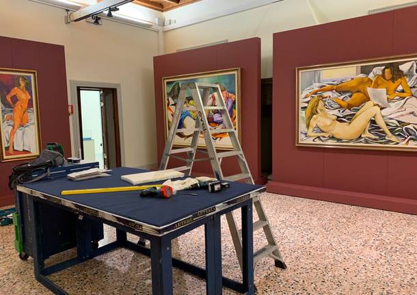 Guttuso a Varese, le ultime ore dell'allestimento