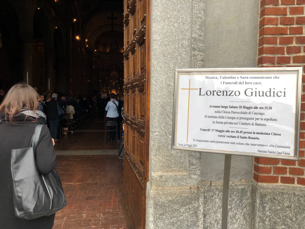 Il funerale di Lorenzo Giudici
