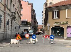 Lavori in via Indipendenza a Varese