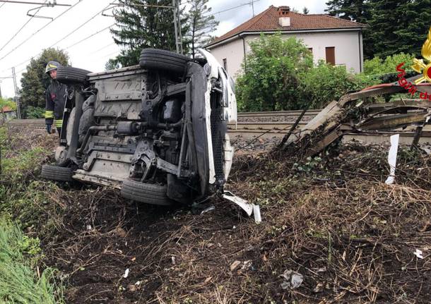 ribaltamento incidente gallarate