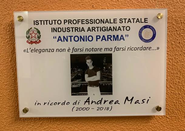 Una targa all'Ipsia Parma per ricordare Andrea Masi