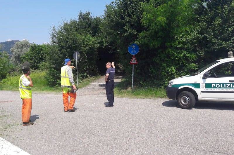 ciclabile lago Comabbio Varano Borghi lavori 2019