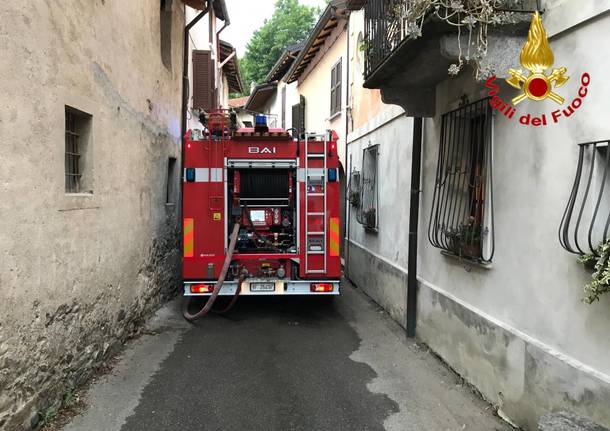 Incendio scantinato Dumenza