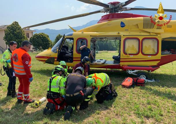 Incidente auto moto sulla statale