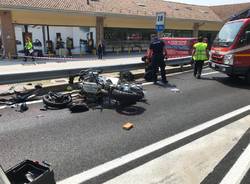 Incidente auto moto sulla statale