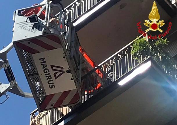 Intervento dei Vigili del Fuoco in Via Piave