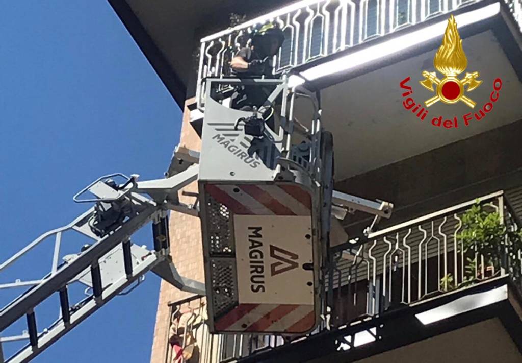 Intervento dei Vigili del Fuoco in Via Piave