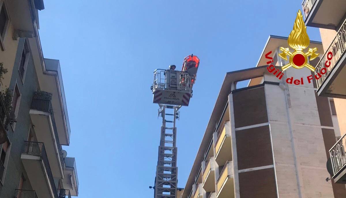 Intervento dei Vigili del Fuoco in Via Piave