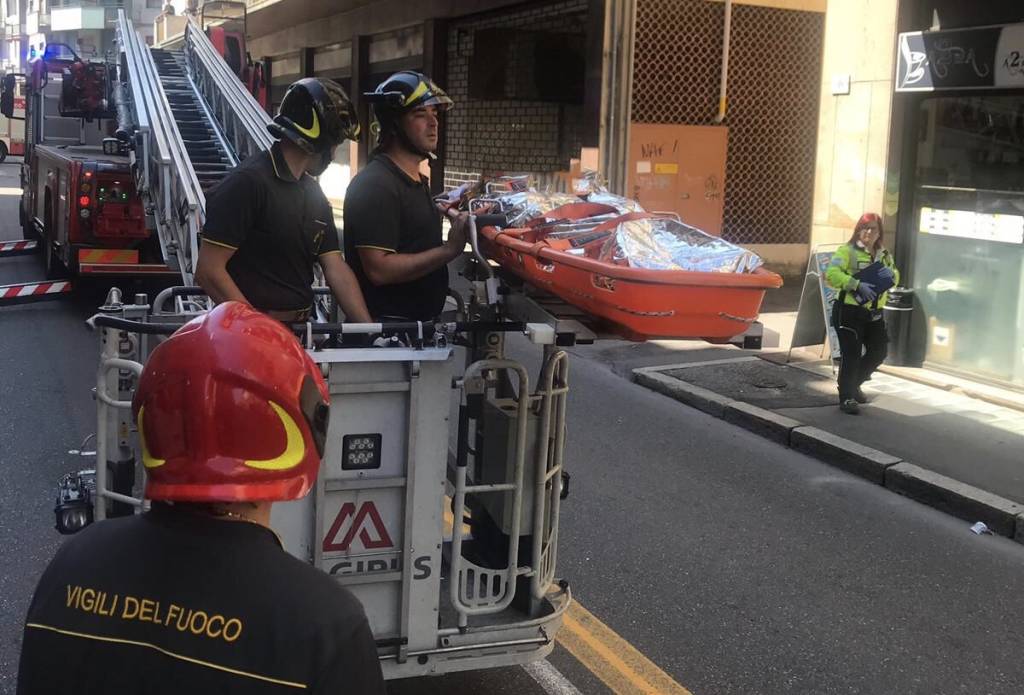 Intervento dei Vigili del Fuoco in Via Piave