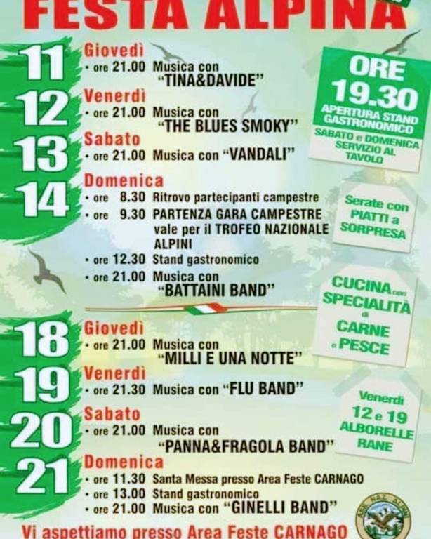 Festa alpina Carnago