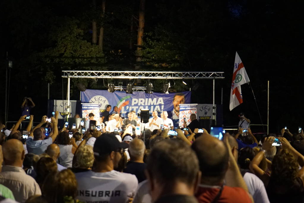 Salvini alla Festa della Lega di Golasecca