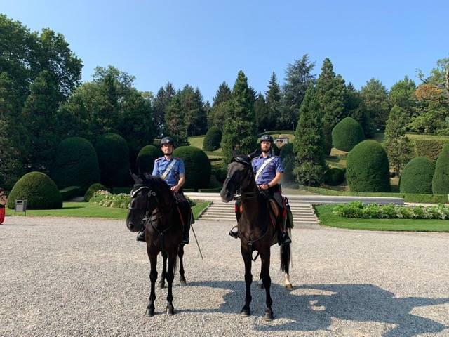 Ai Giardini i carabinieri a cavallo