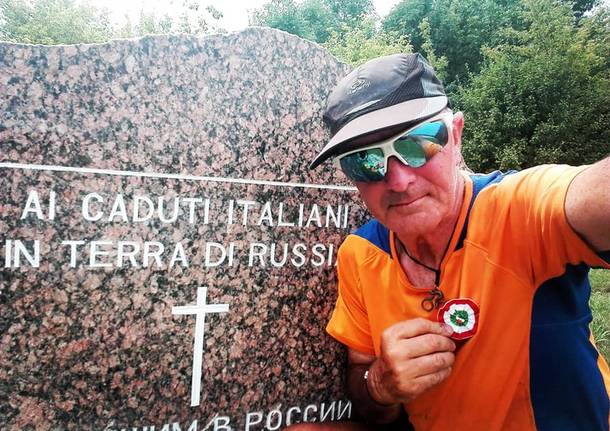 Il ciclista della memoria a Nikolaewka