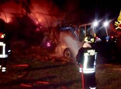 incendio vigili del fuoco fagnano olona