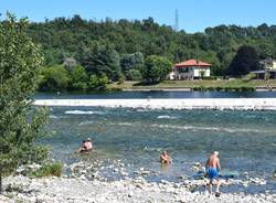 La spiaggia di Oleggio sul fiume Ticino