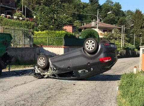 Orino: un'altra auto ribaltata