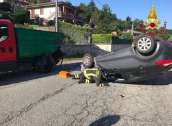 Orino: un'altra auto ribaltata