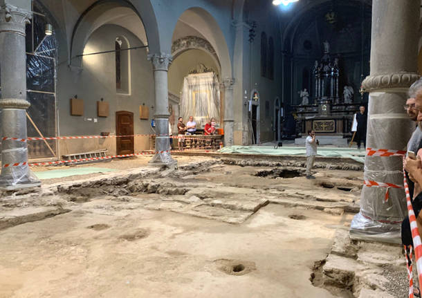 Arcisate: la visita agli scavi nella Basilica