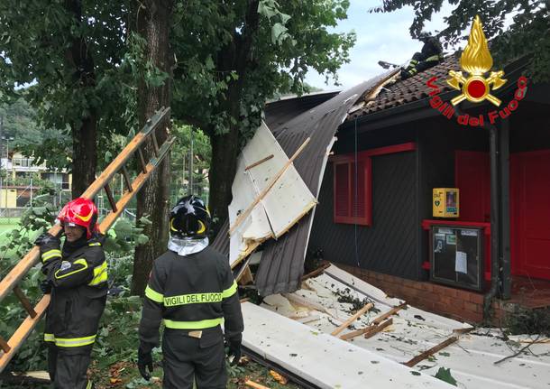 Maltempo nel Luinese, l’intervento dei vigili del fuoco