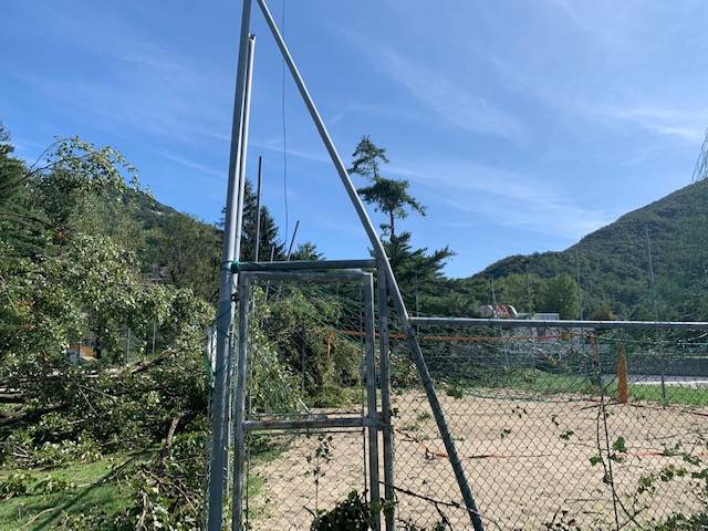 Maccagno il giorno dopo, parco devastato