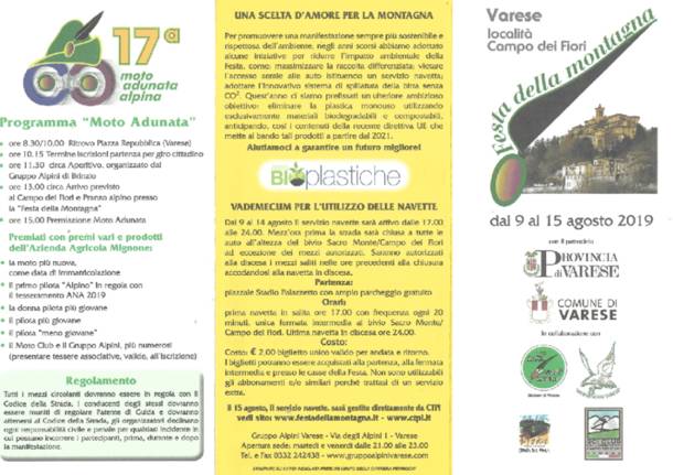 Festa della Montagna 2019, il programma