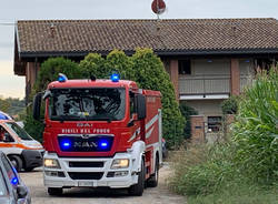 Incendio capannone Malnate