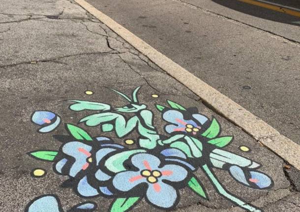 Marciapiedi fioriti a Varese