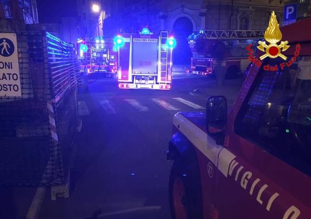 Incendio in una mansarda in Piazza Garibaldi