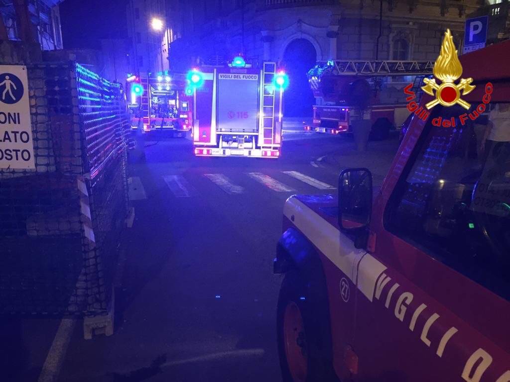 Incendio ad una mansarda in Piazza Garibaldi 