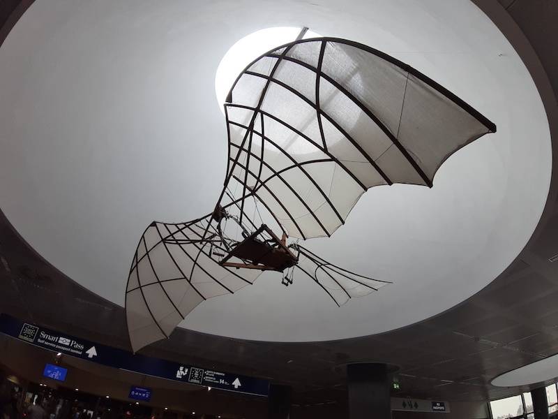 L'ornitottero di Leonardo da Vinci a Malpensa