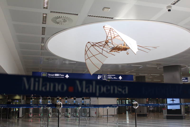 L'ornitottero di Leonardo da Vinci a Malpensa