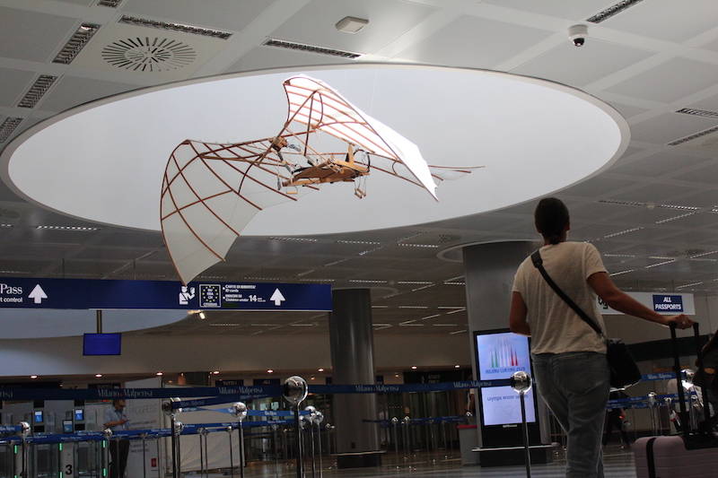 L'ornitottero di Leonardo da Vinci a Malpensa