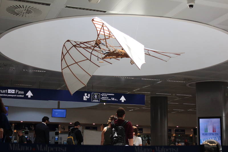 L'ornitottero di Leonardo da Vinci a Malpensa