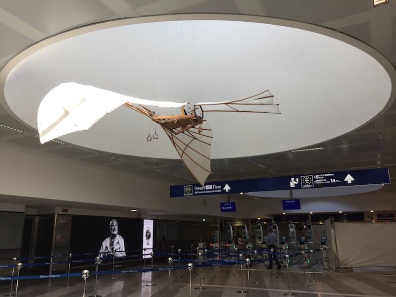 L'ornitottero di Leonardo da Vinci a Malpensa