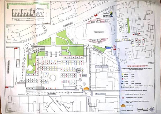 La mappa del mercato di Varese