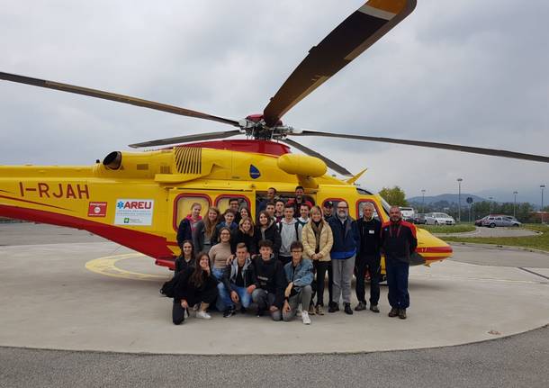 visita alla base dell'elisoccorso di villa guardia