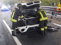 Incidente in A8 allo svincolo di Buguggiate-Lago