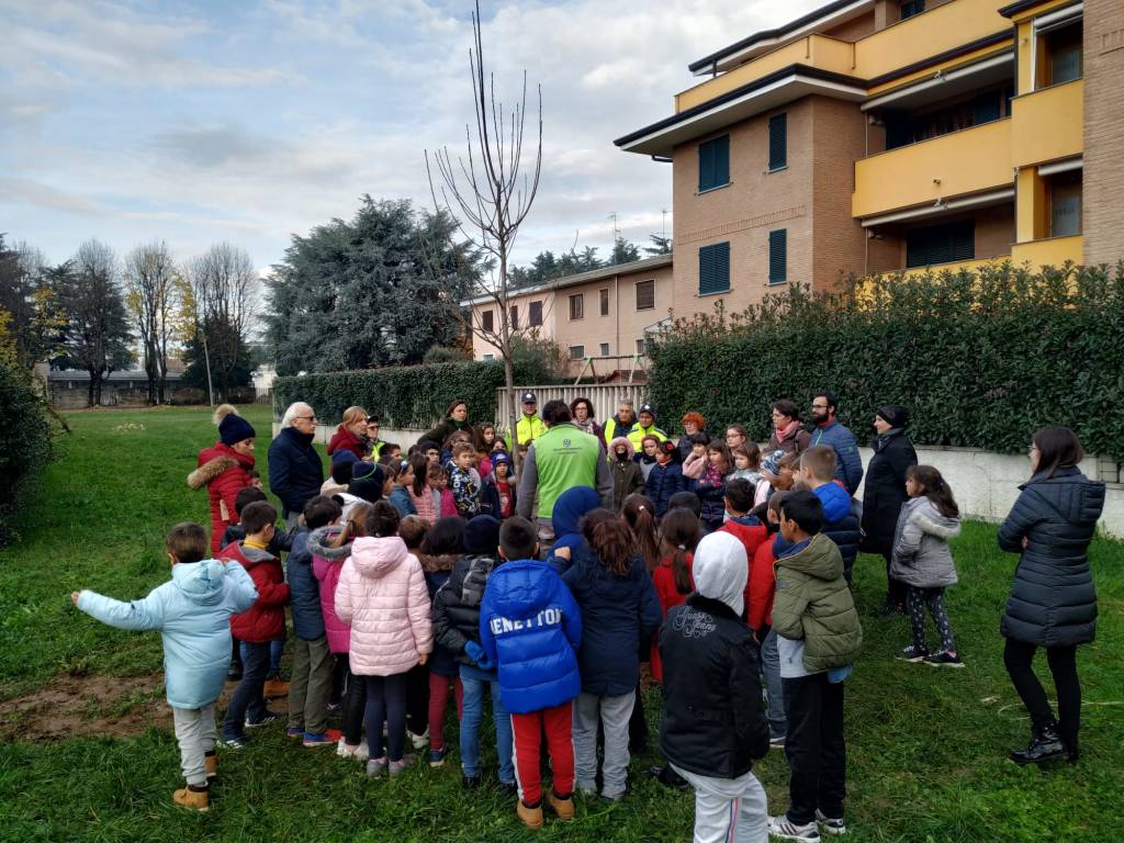 Caronno Pertusella: festa dell’albero con i piccoli della scuola sant’Alessandro