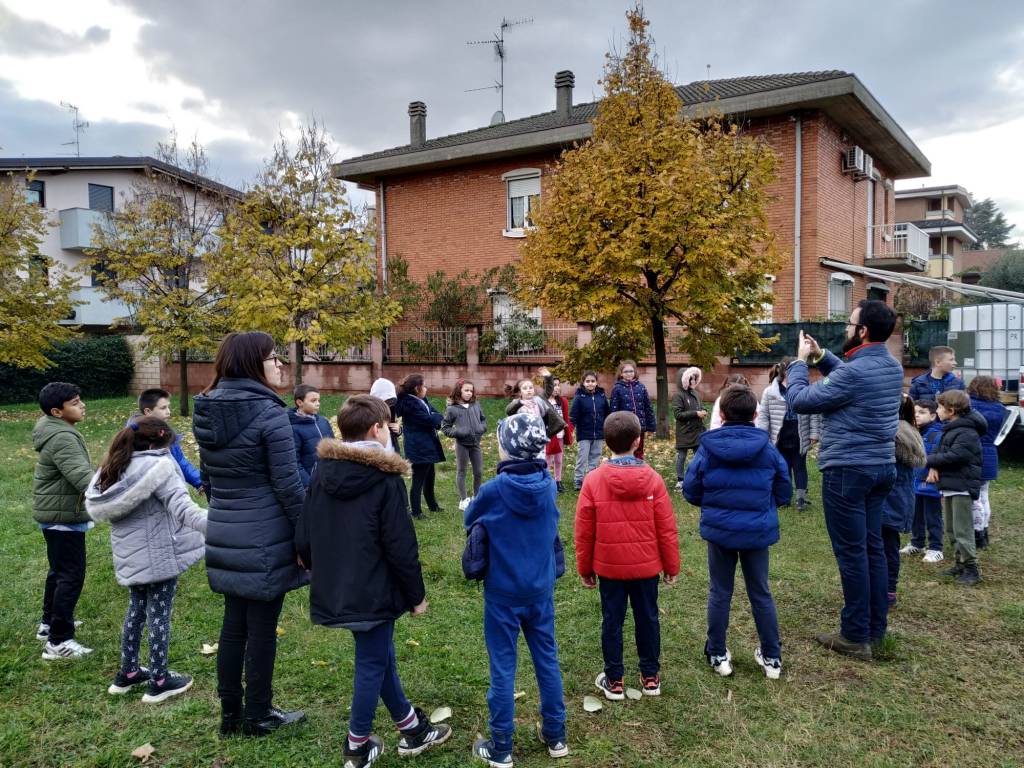 Caronno Pertusella: festa dell’albero con i piccoli della scuola sant’Alessandro