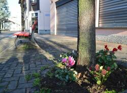 fiori panchina rossa canegrate mario prestianni uomo dei fiori  3 