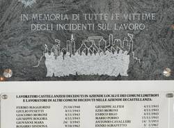 targa in memoria vittime sul lavoro