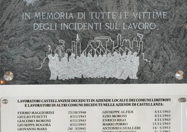 targa in memoria vittime sul lavoro